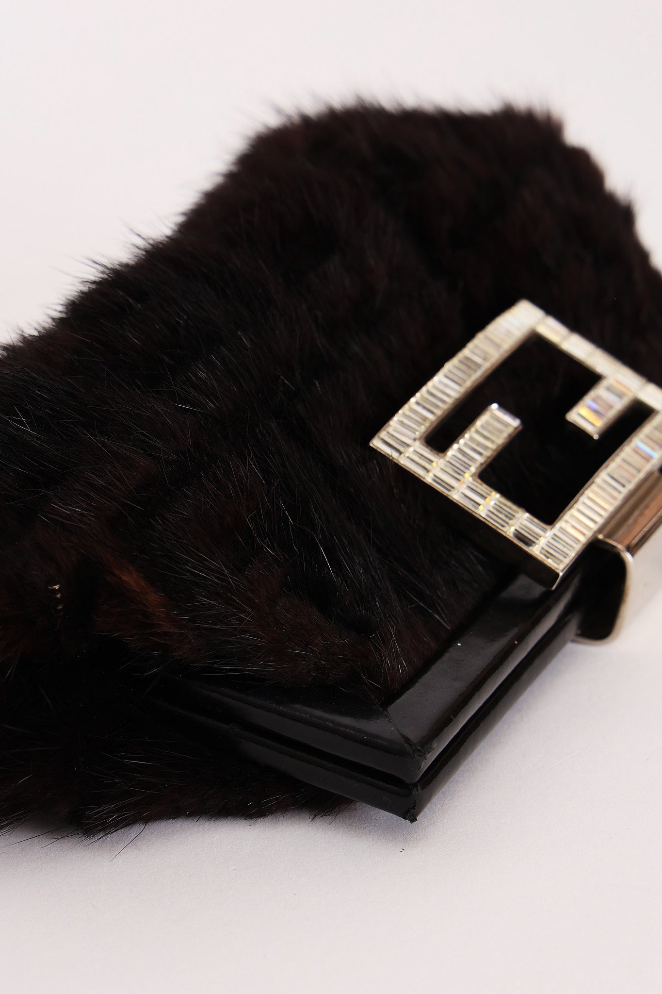 Fendi Zucca Mink Fur Clutch