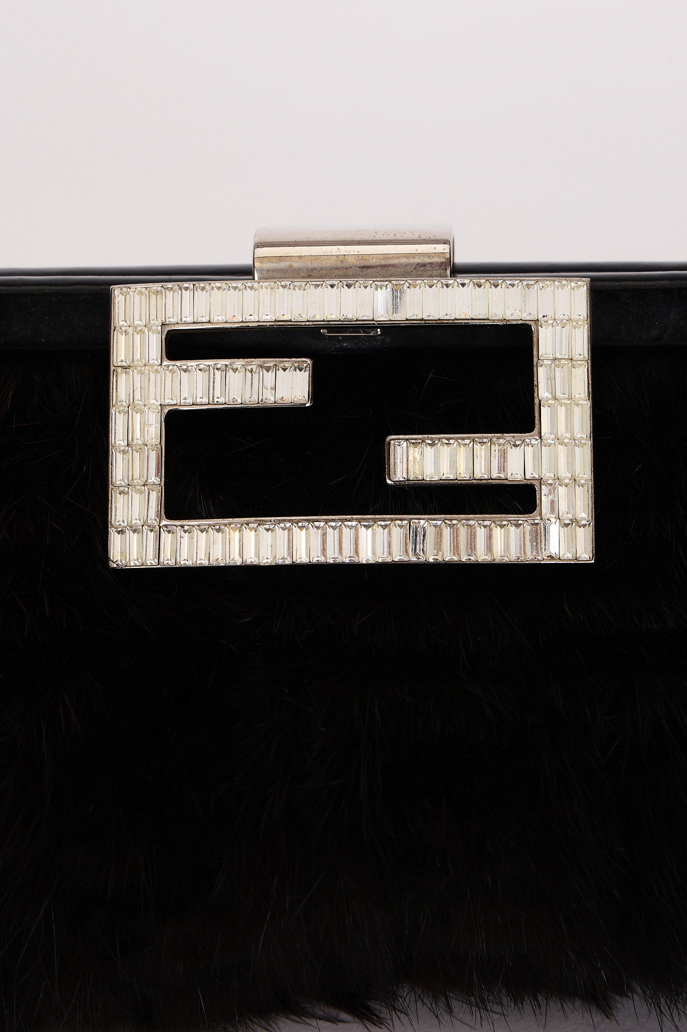 Fendi Zucca Mink Fur Clutch