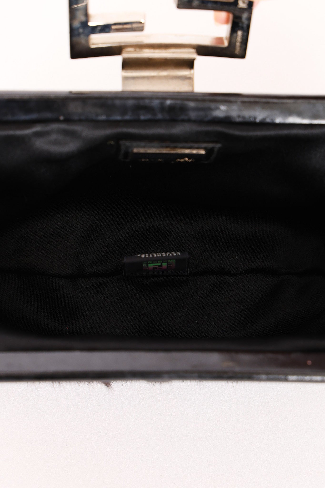 Fendi Zucca Mink Fur Clutch