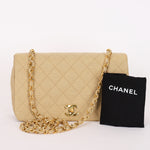 Chanel Full Flap Khaki Linen 24K GP