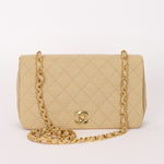 Chanel Full Flap Khaki Linen 24K GP