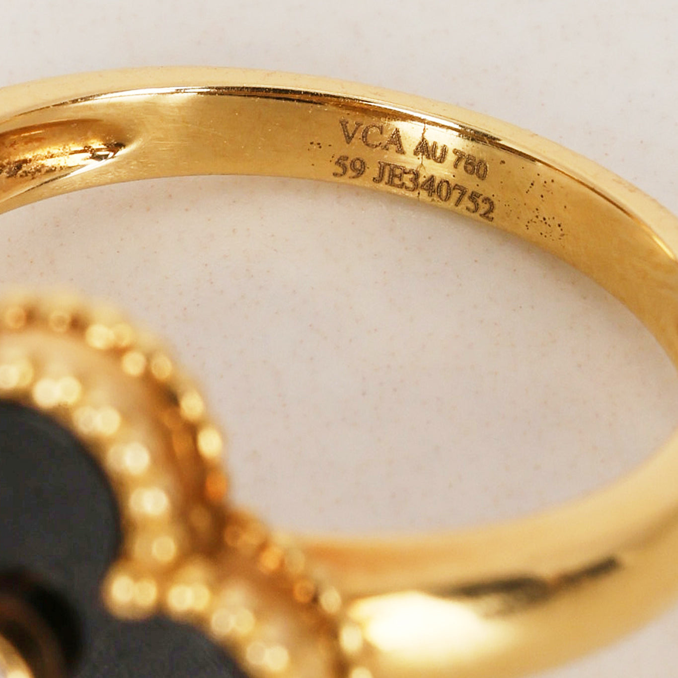 Van Cleef & Arpels Onyx Gold Ring