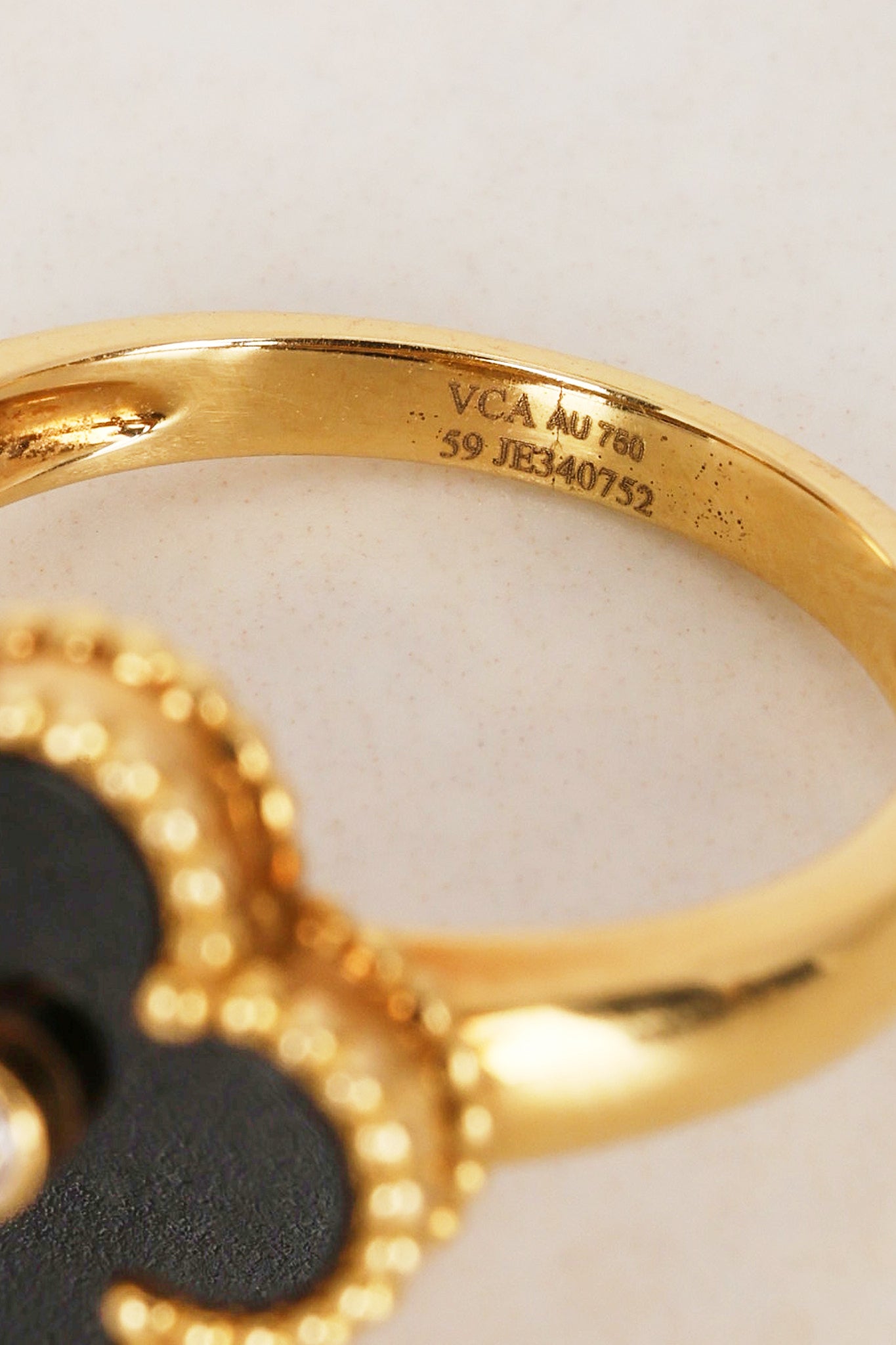 Van Cleef & Arpels Onyx Gold Ring