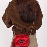 Chanel Beaded Camera Bag Red Satin 24K GP