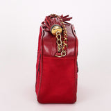 Chanel Beaded Camera Bag Red Satin 24K GP