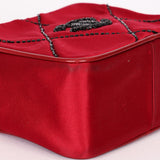 Chanel Beaded Camera Bag Red Satin 24K GP