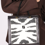 Fendi Zebra Beaded Tote