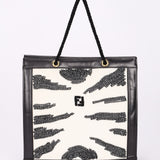 Fendi Zebra Beaded Tote
