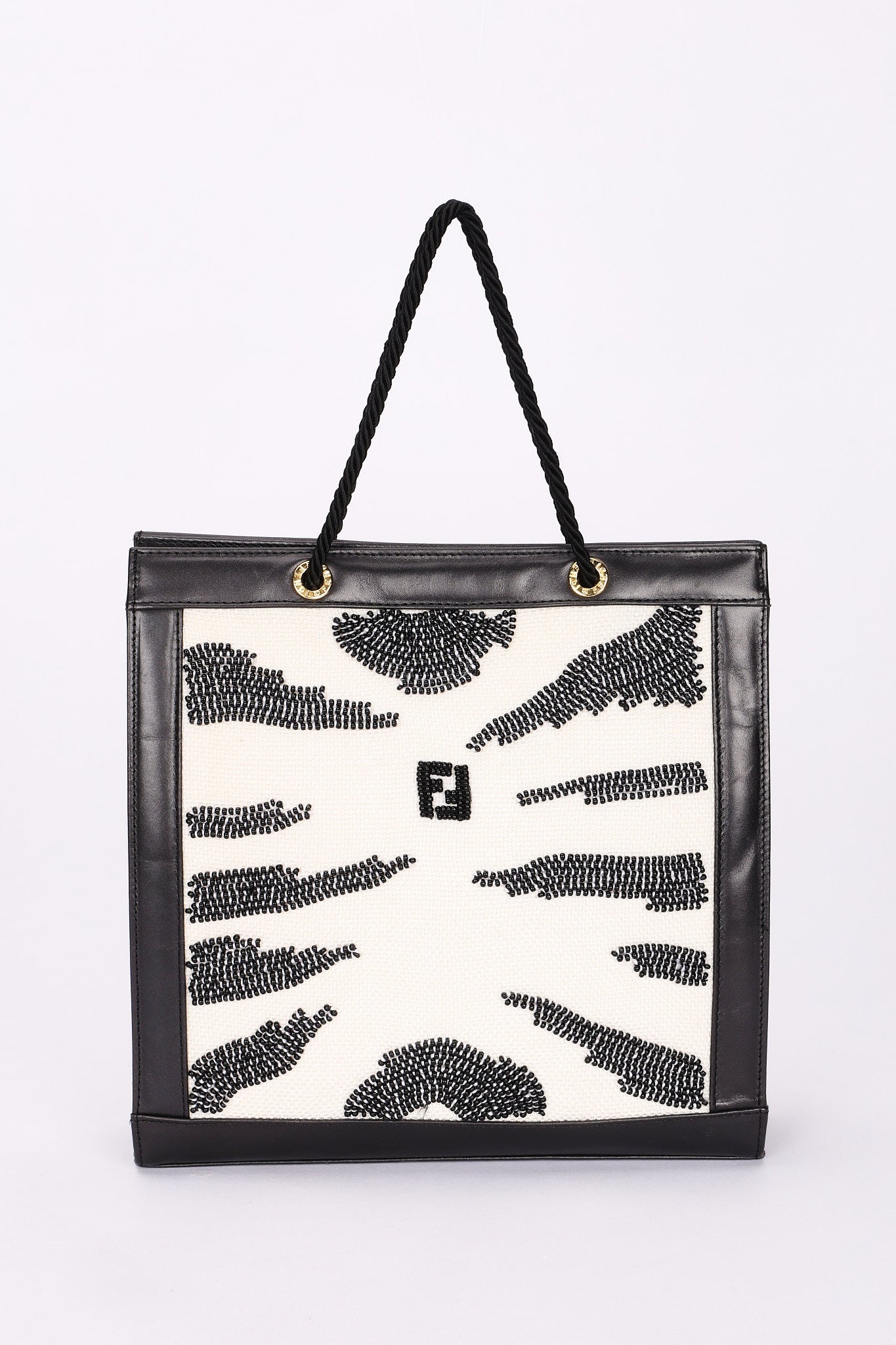 Fendi Zebra Beaded Tote