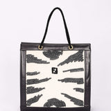 Fendi Zebra Beaded Tote