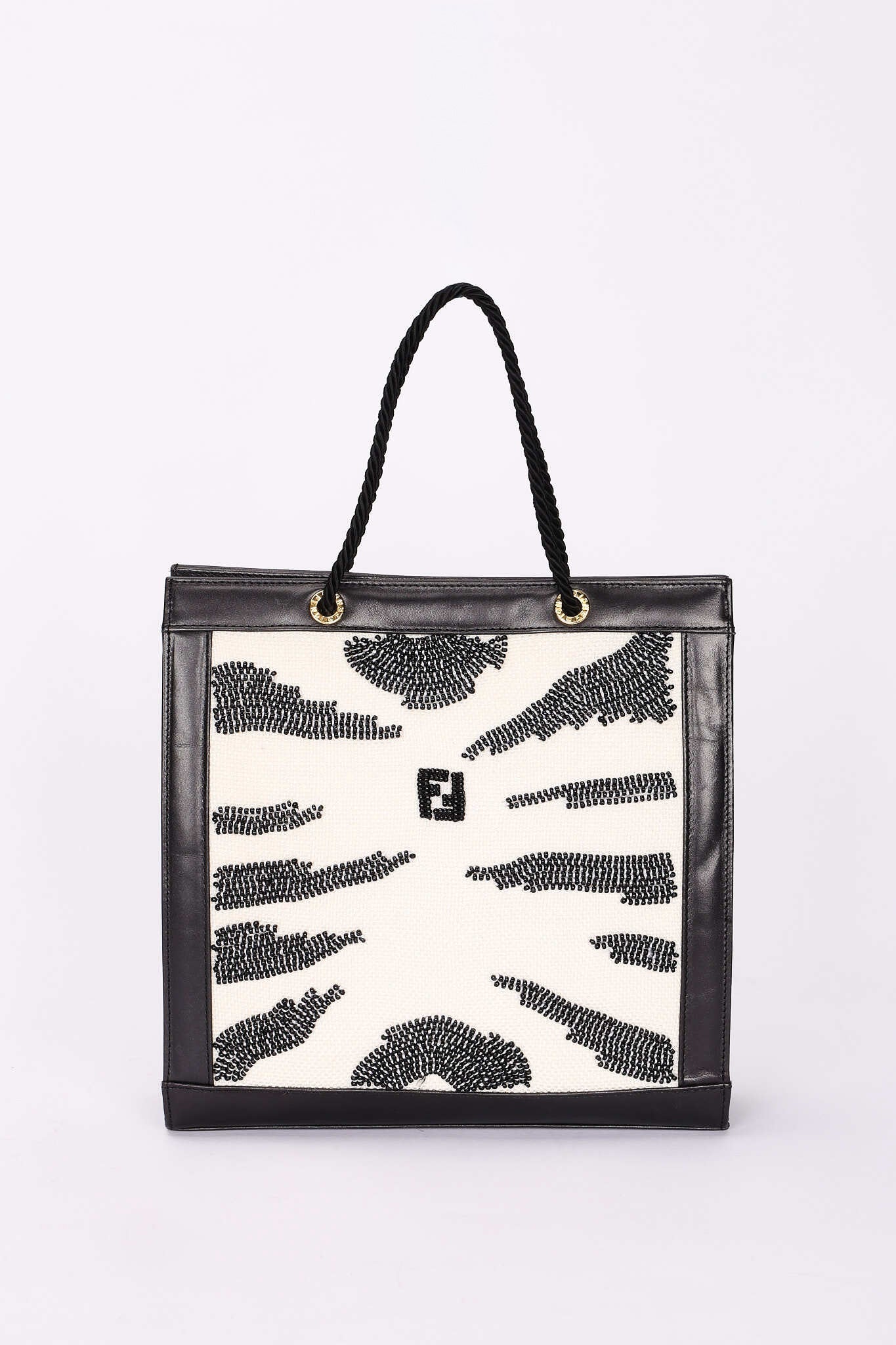 Fendi Zebra Beaded Tote
