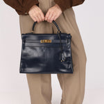 Hermès Kelly 32 Bleu Marine Box GHW 1984