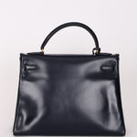 Hermès Kelly 32 Bleu Marine Box GHW 1984