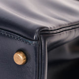 Hermès Kelly 32 Bleu Marine Box GHW 1984