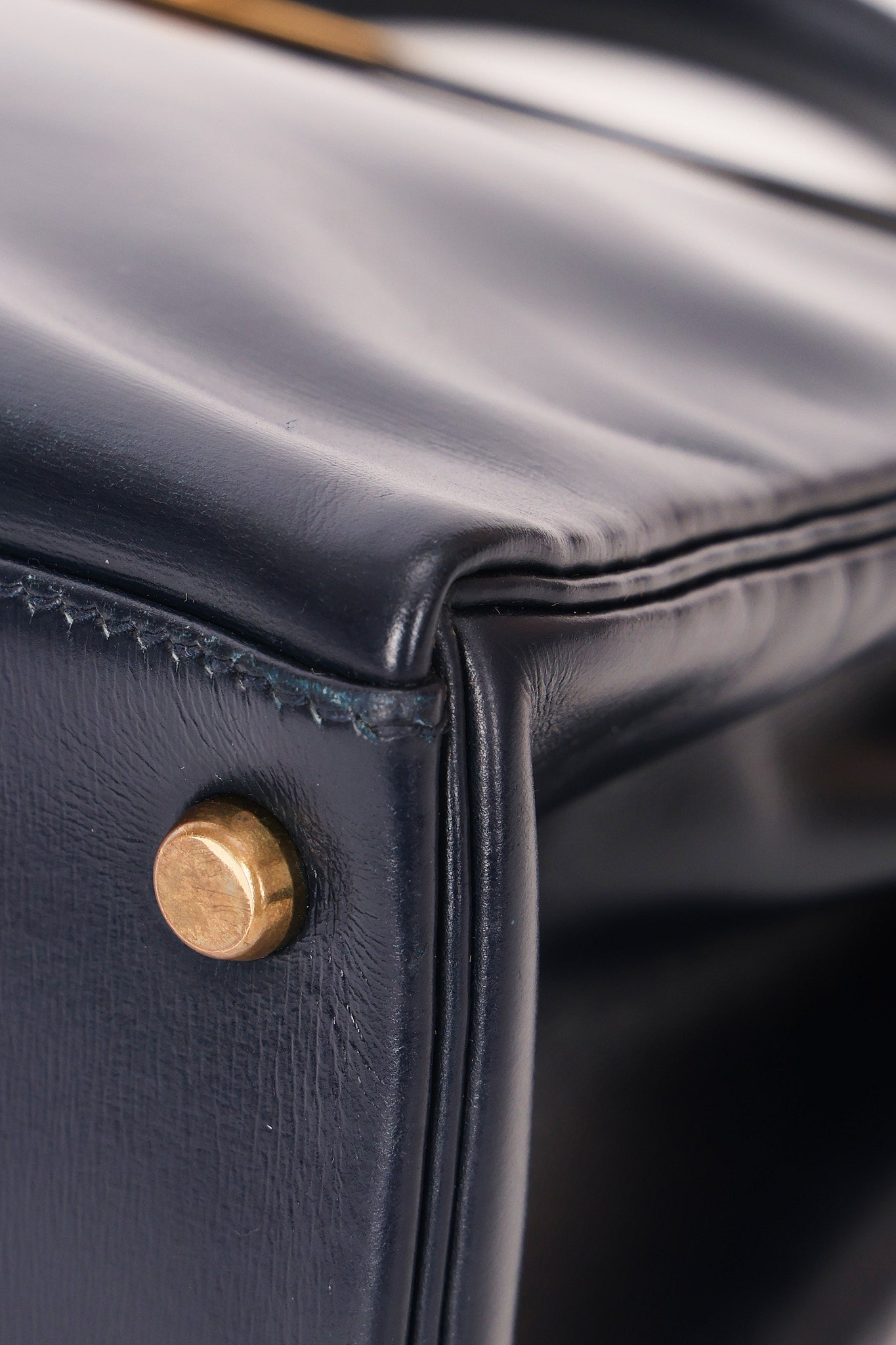 Hermès Kelly 32 Bleu Marine Box GHW 1984