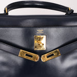 Hermès Kelly 32 Bleu Marine Box GHW 1984