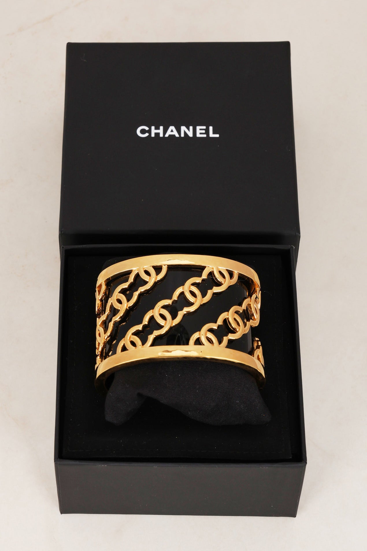 Chanel Gold CC Cuff Bracelet