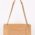 Chanel Turnlock Front Pocket Shoulder Bag Brown Suede and Calfskin AGHW