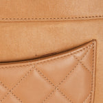 Chanel Turnlock Front Pocket Shoulder Bag Brown Suede and Calfskin AGHW