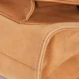 Chanel Turnlock Front Pocket Shoulder Bag Brown Suede and Calfskin AGHW