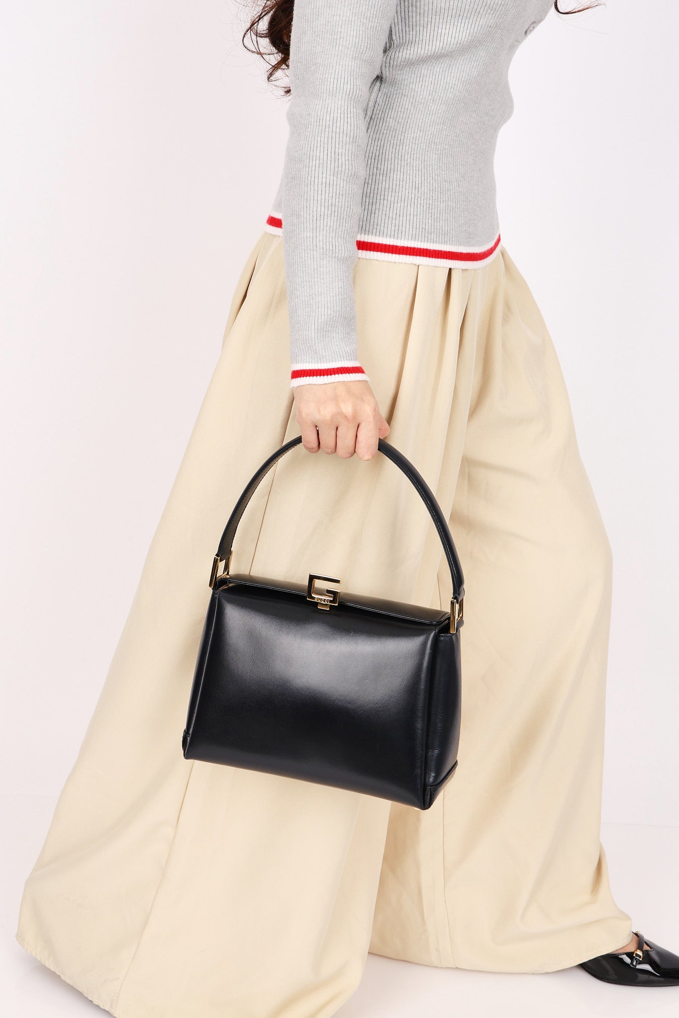 Gucci Square G-Clasp Box Top Handle Bag