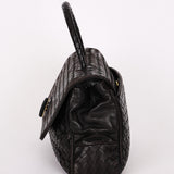 Bottega Veneta Turnlock Intrecciato Top Handle Bag