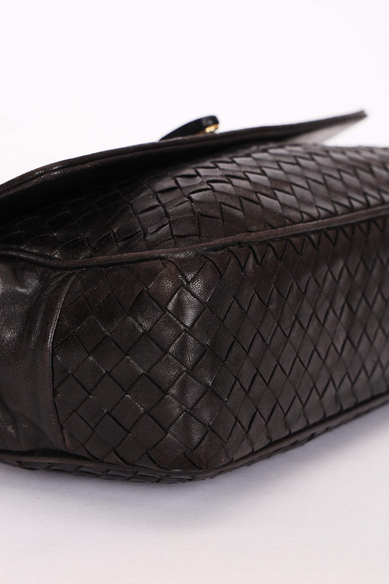 Bottega Veneta Turnlock Intrecciato Top Handle Bag