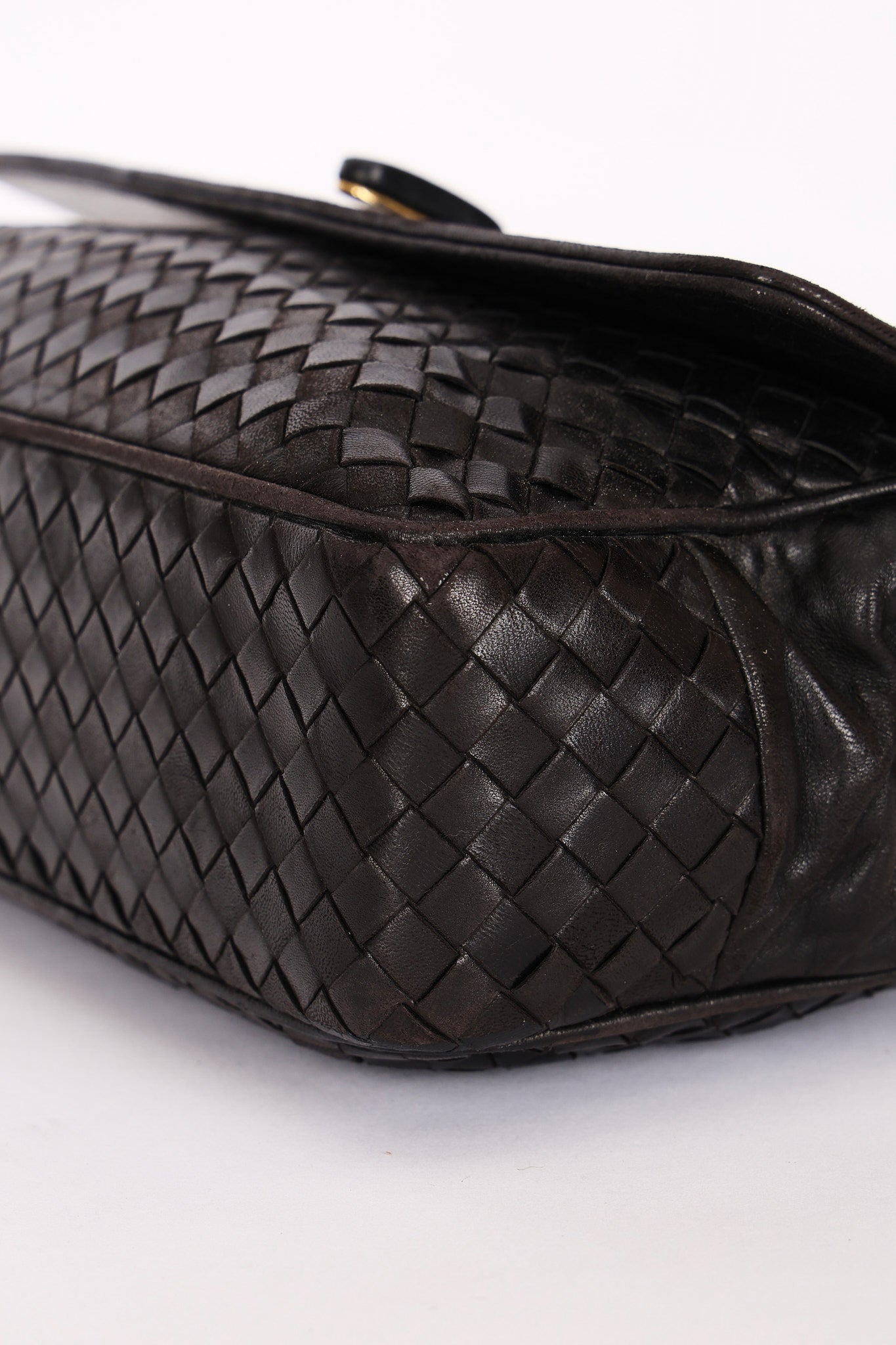 Bottega Veneta Turnlock Intrecciato Top Handle Bag