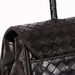 Bottega Veneta Turnlock Intrecciato Top Handle Bag