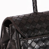 Bottega Veneta Turnlock Intrecciato Top Handle Bag