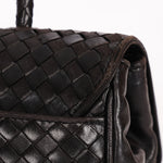 Bottega Veneta Turnlock Intrecciato Top Handle Bag