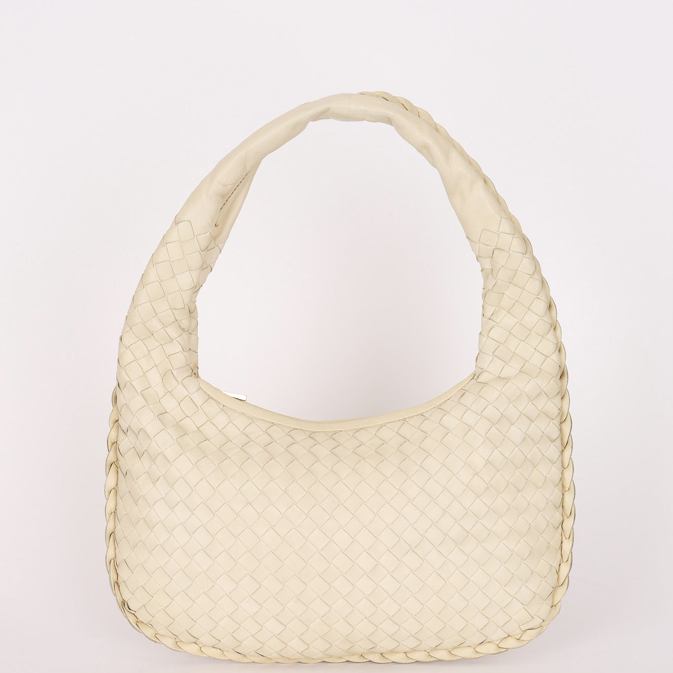 Bottega Veneta Intrecciato Hobo Cream