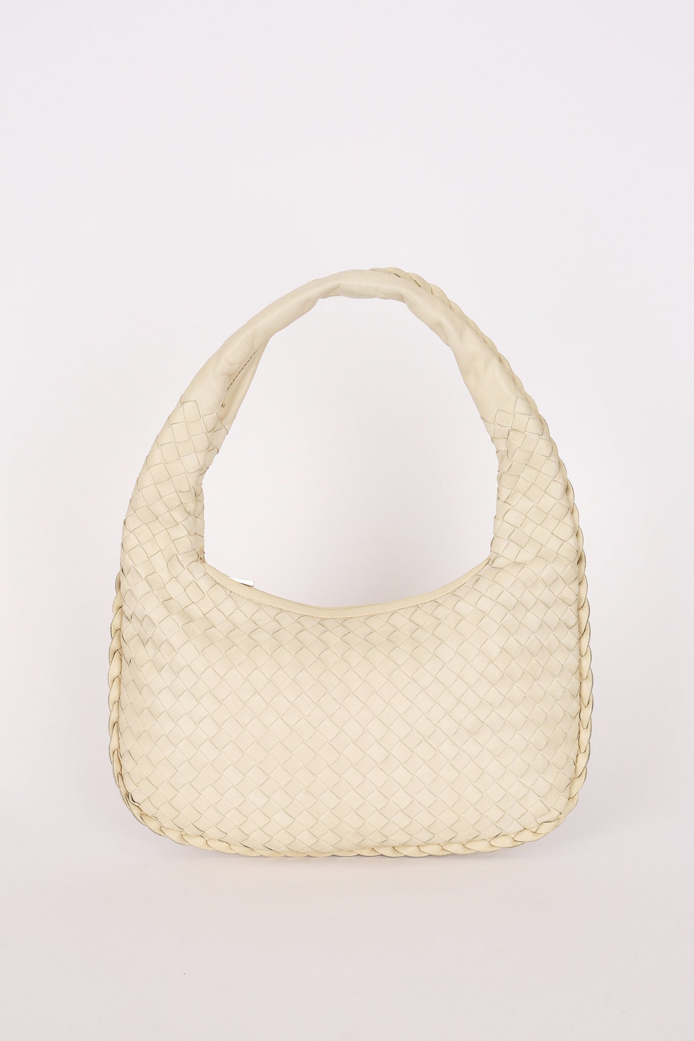 Bottega Veneta Intrecciato Hobo Cream