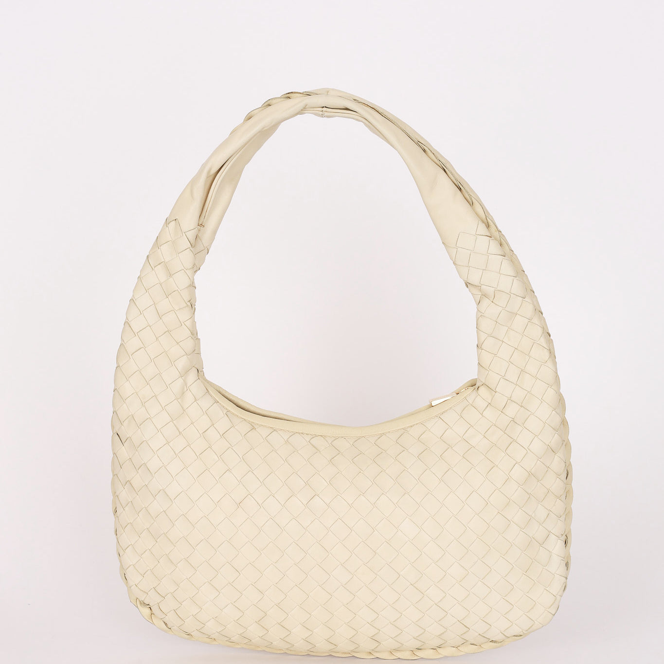 Bottega Veneta Intrecciato Hobo Cream
