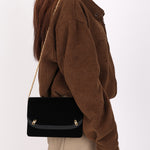 Gucci Velvet Clutch with Chain