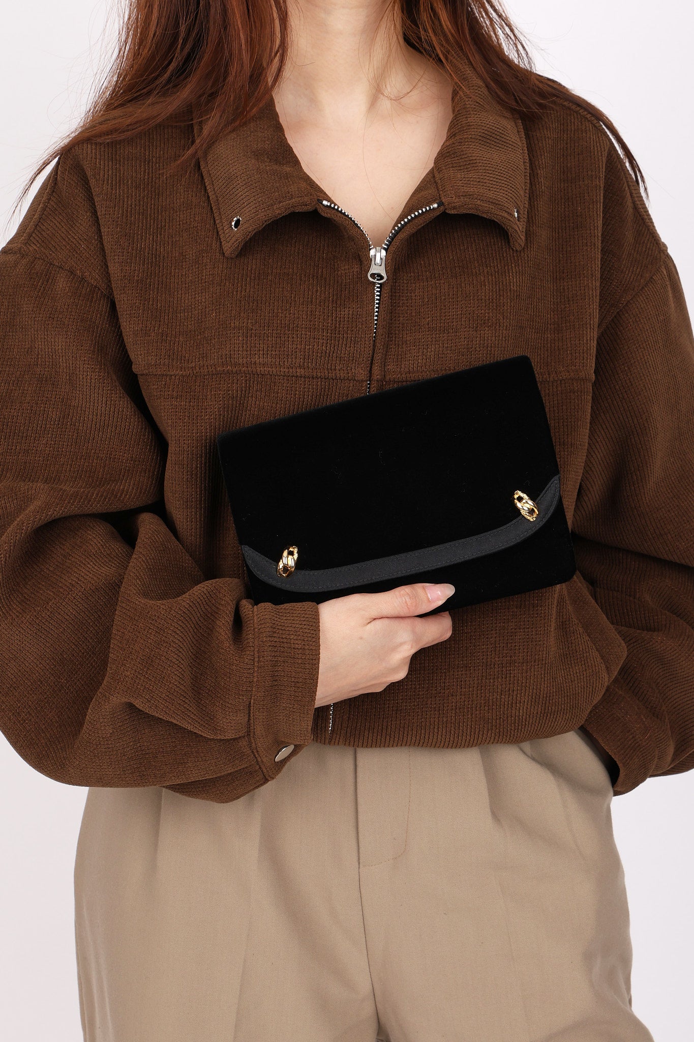Gucci Velvet Clutch with Chain