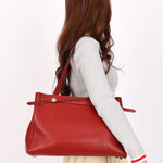 Hermès Cabana Tight Tote Rouge H Buffle Skipper PHW