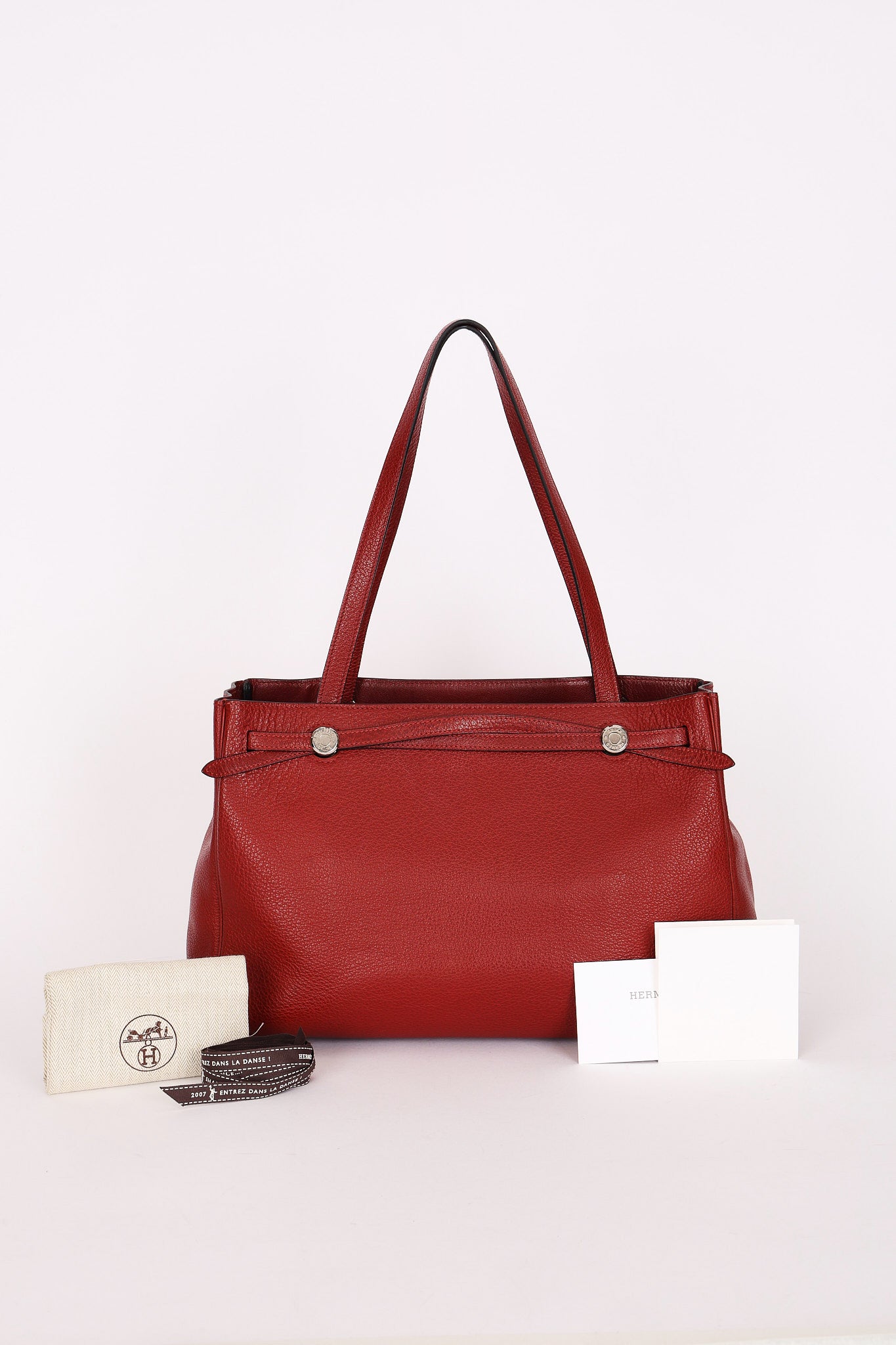Hermès Cabana Tight Tote Rouge H Buffle Skipper PHW