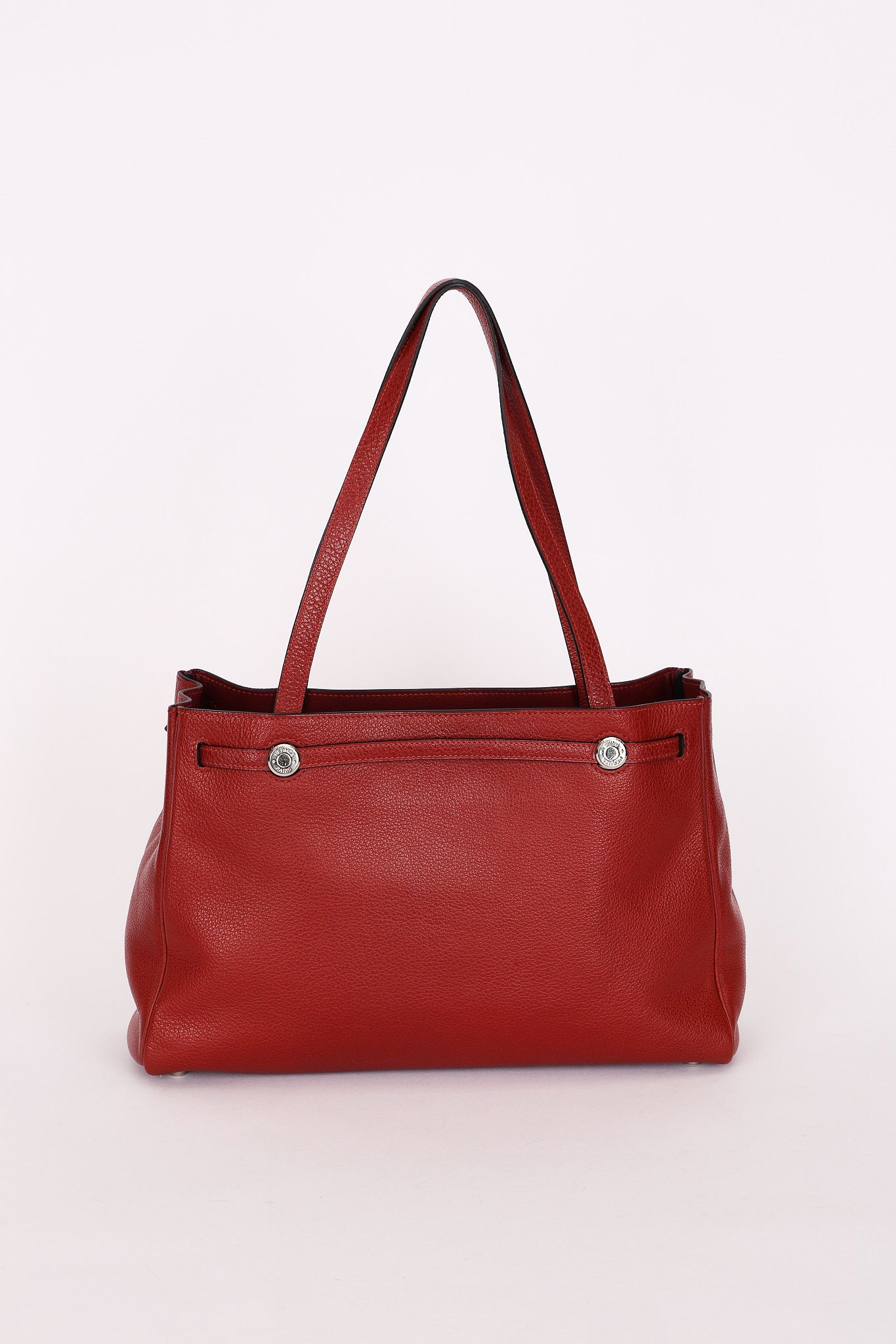 Hermès Cabana Tight Tote Rouge H Buffle Skipper PHW