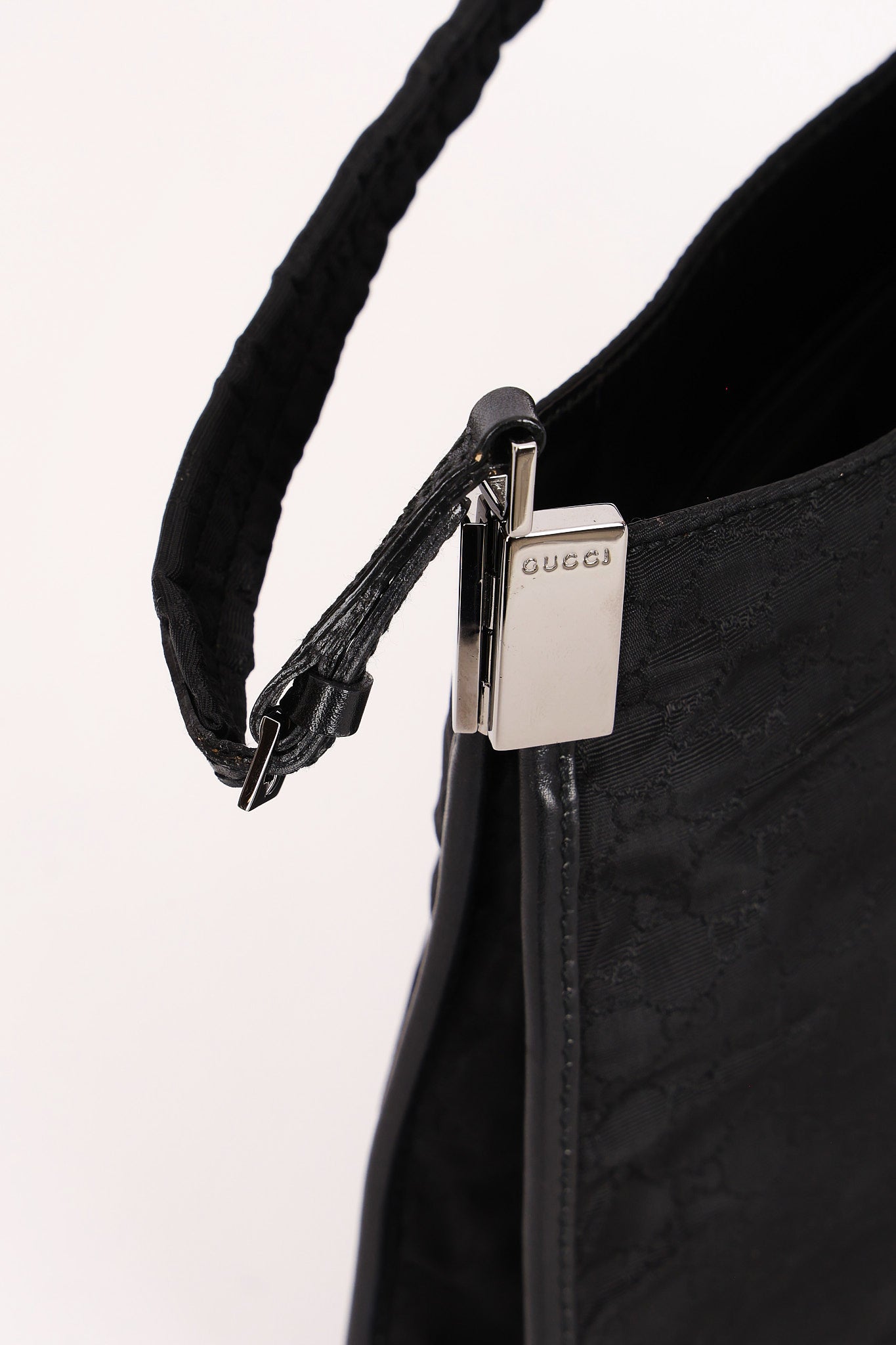 Gucci Micro GG Nylon Flat Shoulder Bag