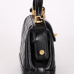 Chanel Mini Cocodoc Top Handle Bag Black Calfskin AGHW