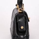 Chanel Mini Cocodoc Top Handle Bag Black Calfskin AGHW