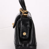 Chanel Mini Cocodoc Top Handle Bag Black Calfskin AGHW