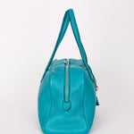 Hermès Victoria Bleu Turquoise Clemence PHW 2014