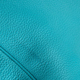 Hermès Victoria Bleu Turquoise Clemence PHW 2014