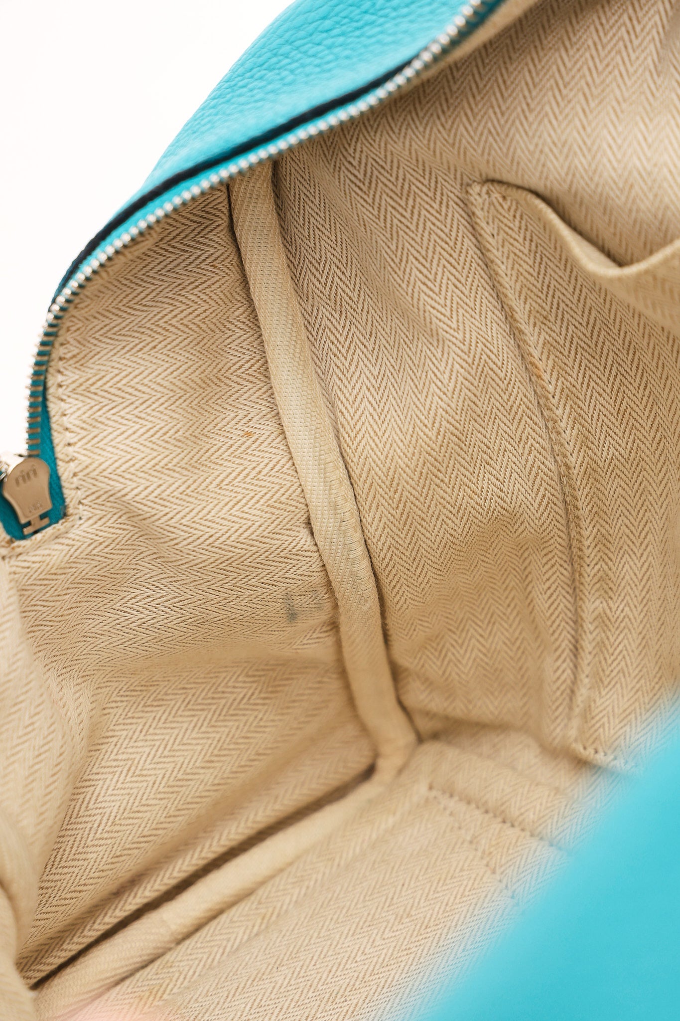 Hermès Victoria Bleu Turquoise Clemence PHW 2014