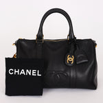 Chanel Timeless Boston Bag Black Caviar 24K GP