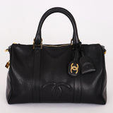 Chanel Timeless Boston Bag Black Caviar 24K GP