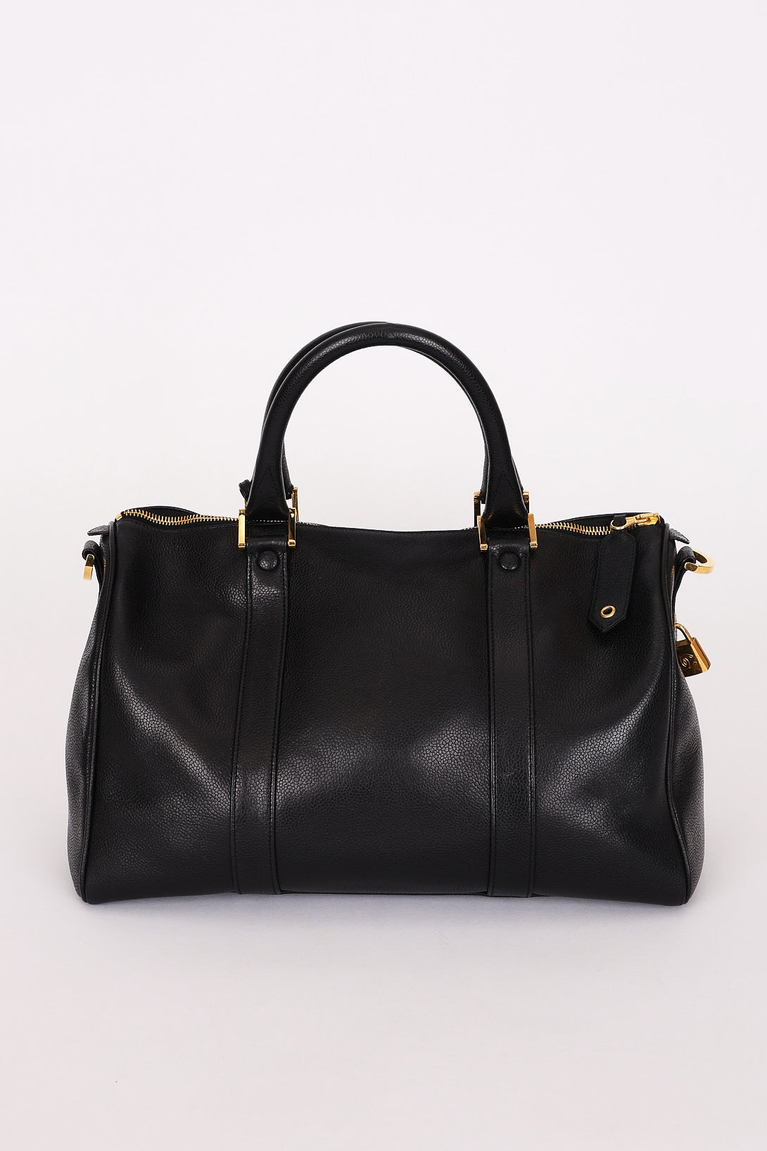 Chanel Timeless Boston Bag Black Caviar 24K GP
