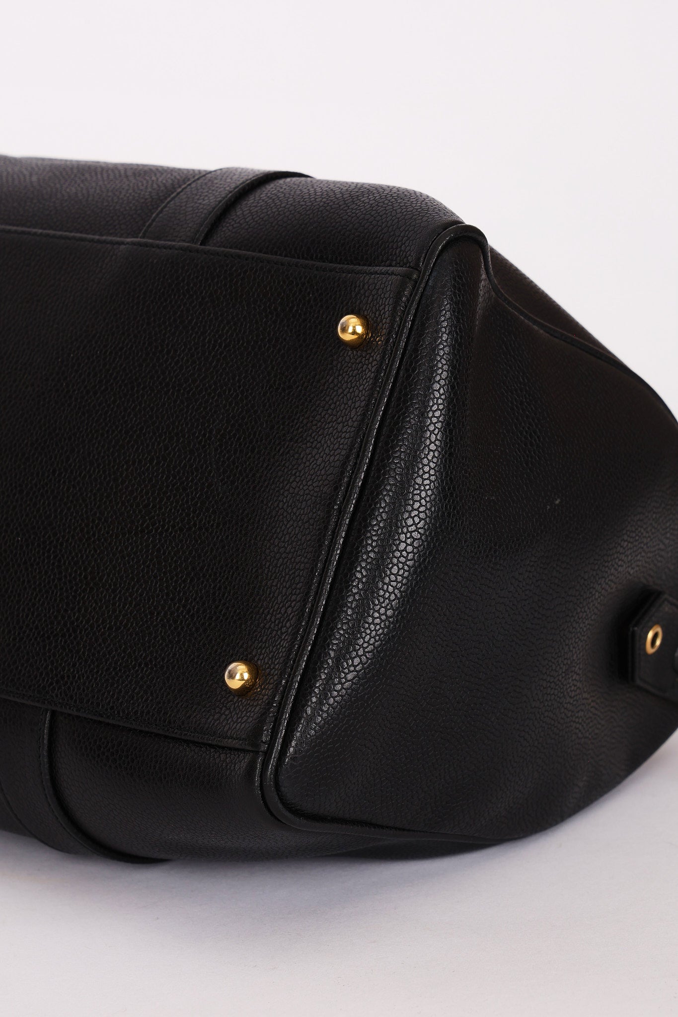 Chanel Timeless Boston Bag Black Caviar 24K GP